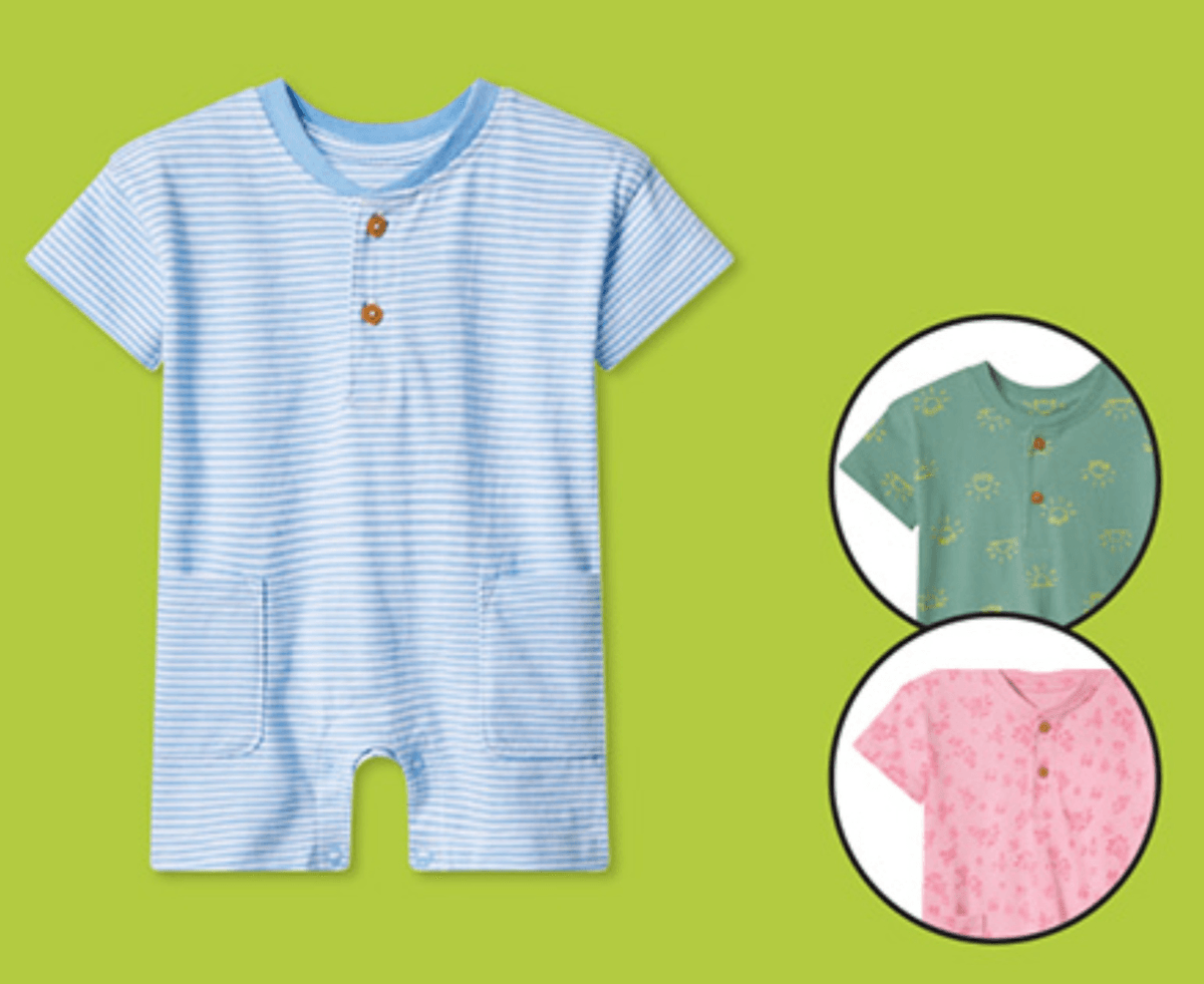 LUPILU Pajac s kratkimi rokavi za dojenčke - Akcija v trgovini Lidl