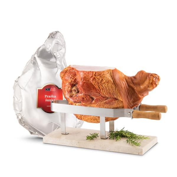 Praška šunka s kostjo 1 kg Kras - Akcija v trgovini Spar