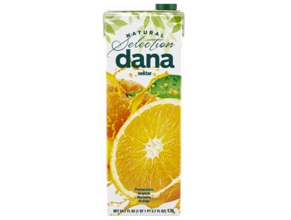 Dana sok pomaranča 1,5 l + 500 ml GRATIS Akcija v trgovini Spar