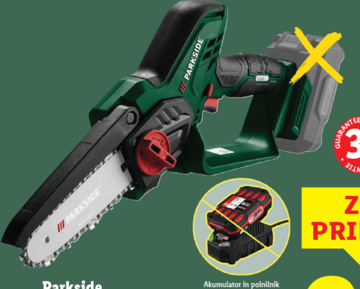 Parkside Akumulatorski rezalnik lesa - Akcija v trgovini Lidl