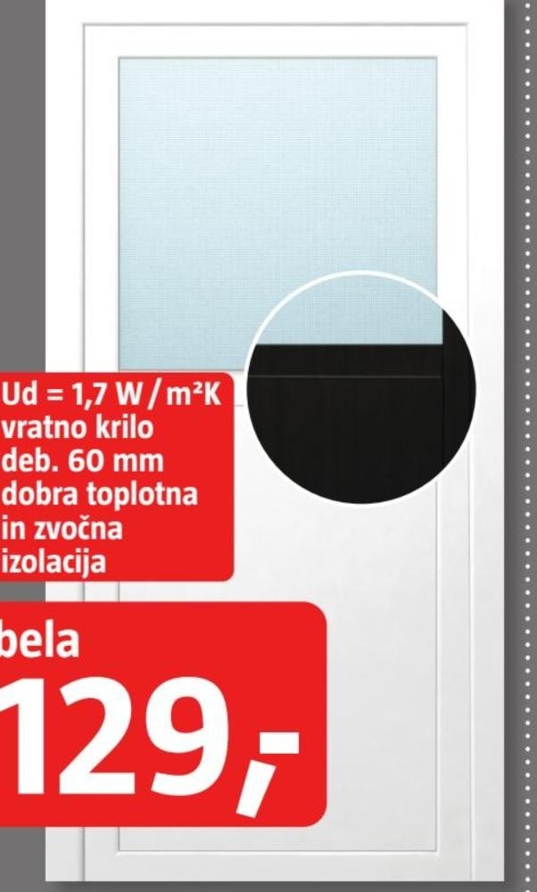PVC stranska vhodna vrata Kolpa KF02 š 88 / 98 x v 198 cm Akcija v trgovini Bauhaus