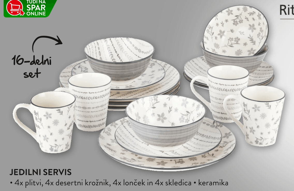 Jedilni servis 16-delni set Ritzenhoff & Breker - Akcija v trgovini Spar