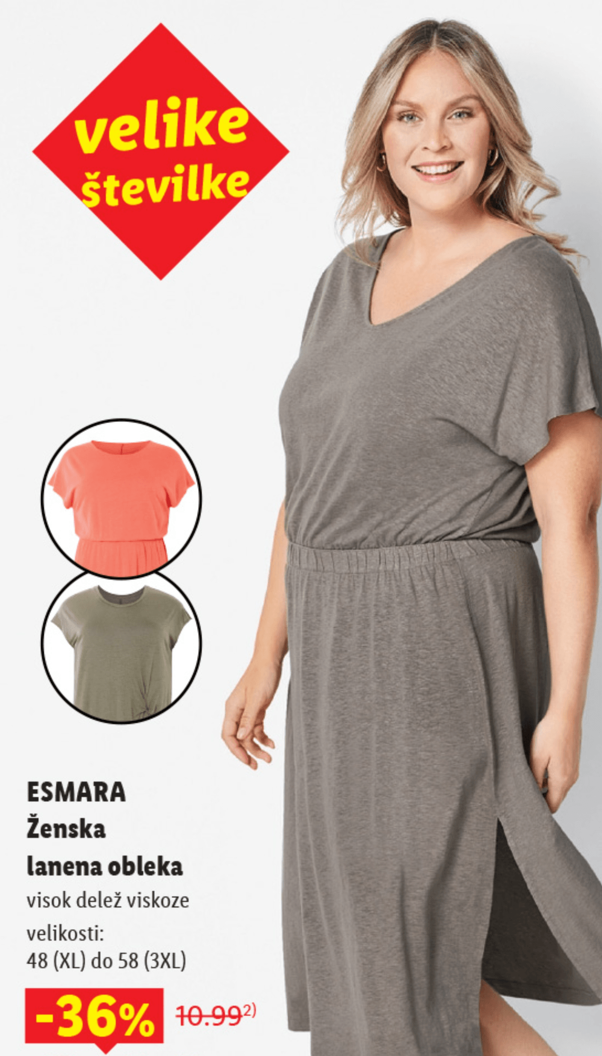 ESMARA Ženska lanena obleka - Akcija u trgovini Lidl
