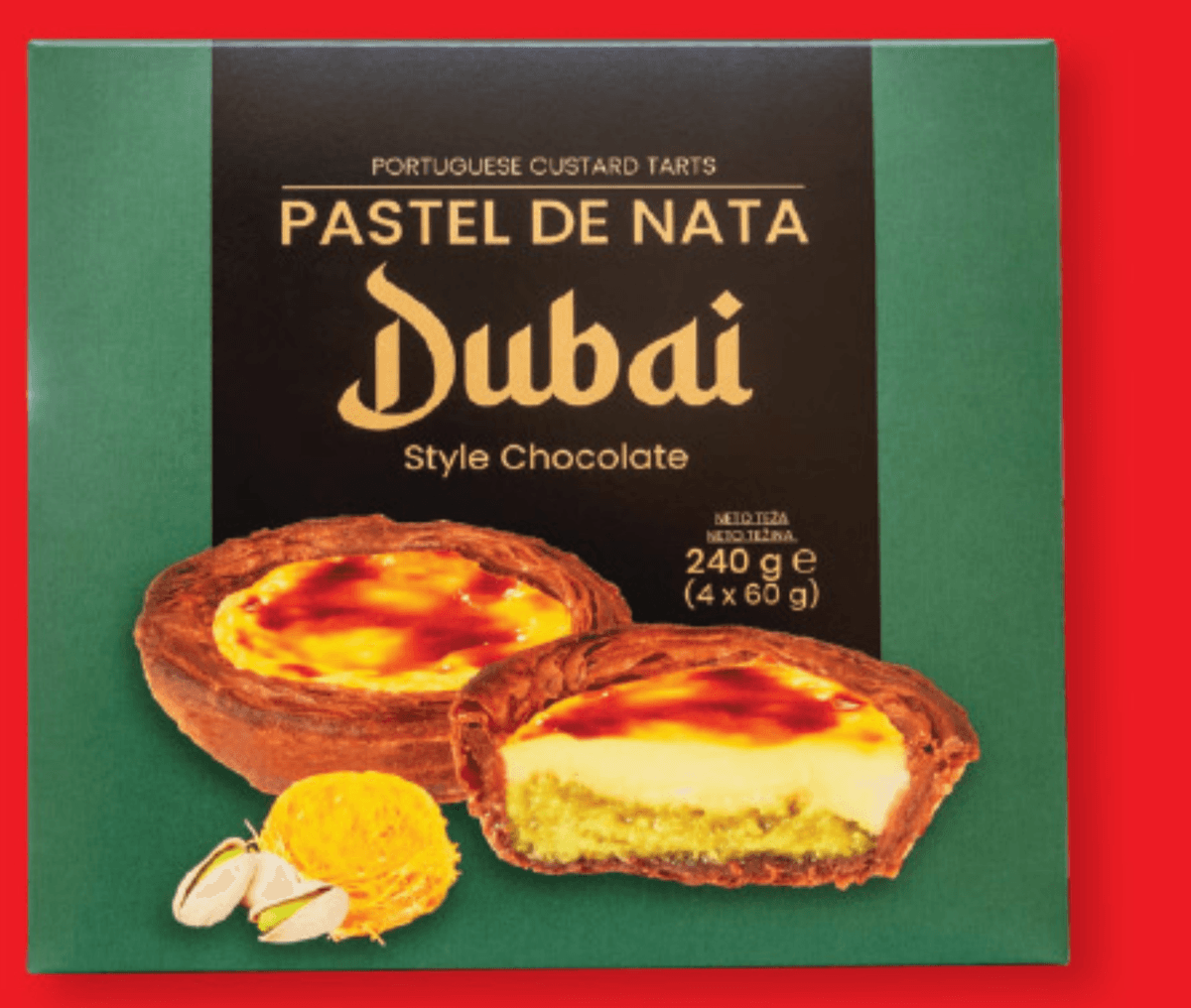 Polnjene kremne tortice 4 x 60 g Dubai - Akcija v trgovini Lidl