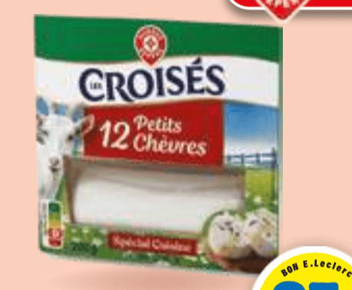 Kozi sir Sainte-Maure 200 g Croisés - Akcija v trgovini E.Leclerc