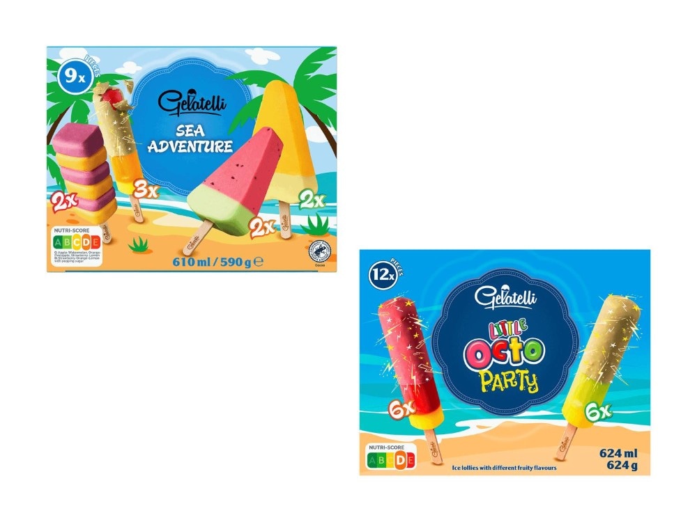 Gelatelli Sadni desert Octo party/ Sea Adventure 12 x 52 ml / 624 ml - Akcija u trgovini Lidl