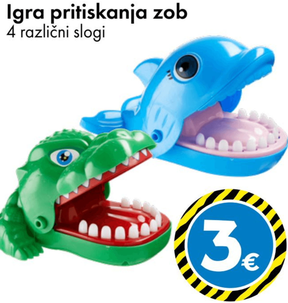 Igra pritiskanja zob - Akcija v trgovini Tedi