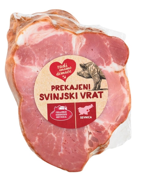 Prekajeni svinjski vrat Mercator - Akcija v trgovini Mercator
