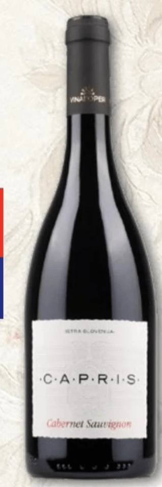 Vinakoper Capris Cabernet Sauvignon 0,75 L - Akcija v trgovini Regal Shop