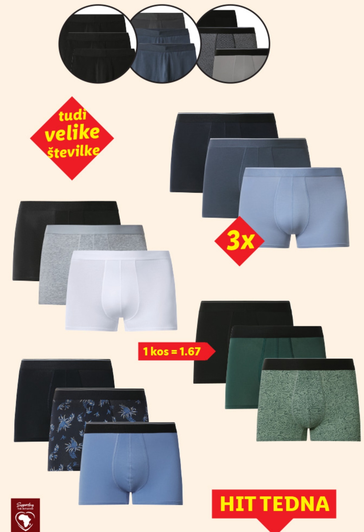 esmara MEN Moške boksarice 3 kosi - Akcija v trgovini Lidl