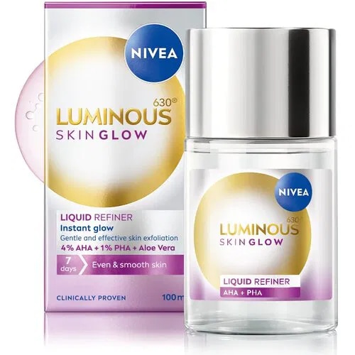 NIVEA LUMINOUS EVEN GLOW serum 15 ml ali liquid refiner 100 ml - Akcija v trgovini Mueller