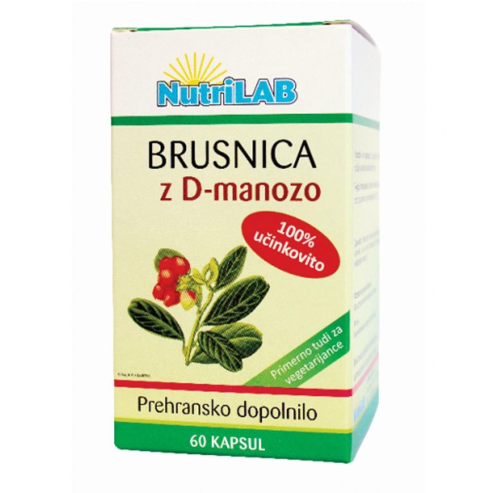 NutriLAB Brusnica z D-manozo 60 kapsul - Akcija v trgovini Dm