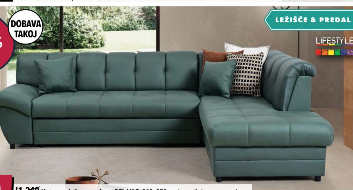 Kotna sedežna garnitura RELAX S - Akcija v trgovini Harvey Norman