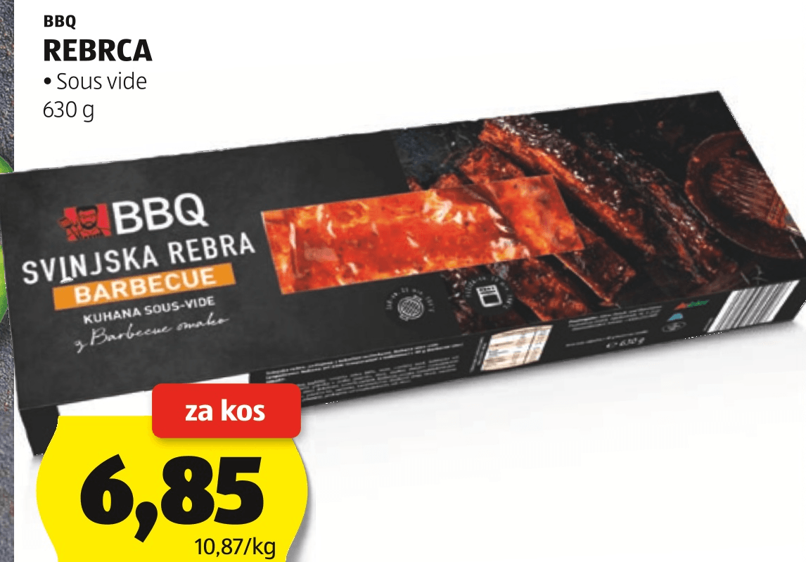 BBQ Rebrca 630 g - Akcija v trgovini Hofer