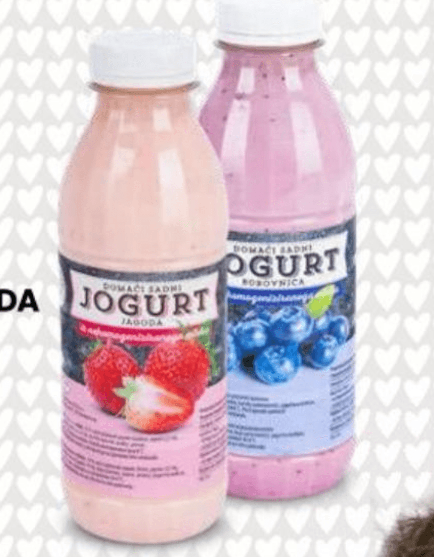 Domači jogurt, borovnica/jagoda 500 g - Akcija v trgovini Eurospin