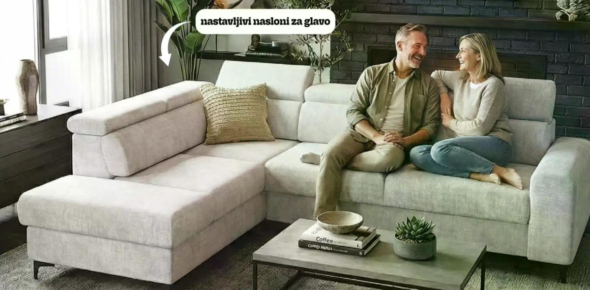 TOKYO kotna sedežna garnitura 262 x 206 x 82/97 cm - Akcija v trgovini Prima