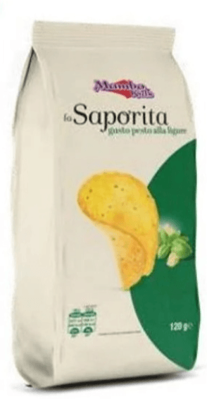 Čips z okusom pesta Mambo Saporita 120 g - Akcija v trgovini Eurospin