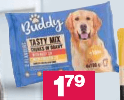 Mokra hrana za odrasle pse Buddy 4 x 100 g - Akcija v trgovini Mercator