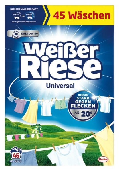 Weisse Riese Detergent 45 pranj - Akcija v trgovini Tuš
