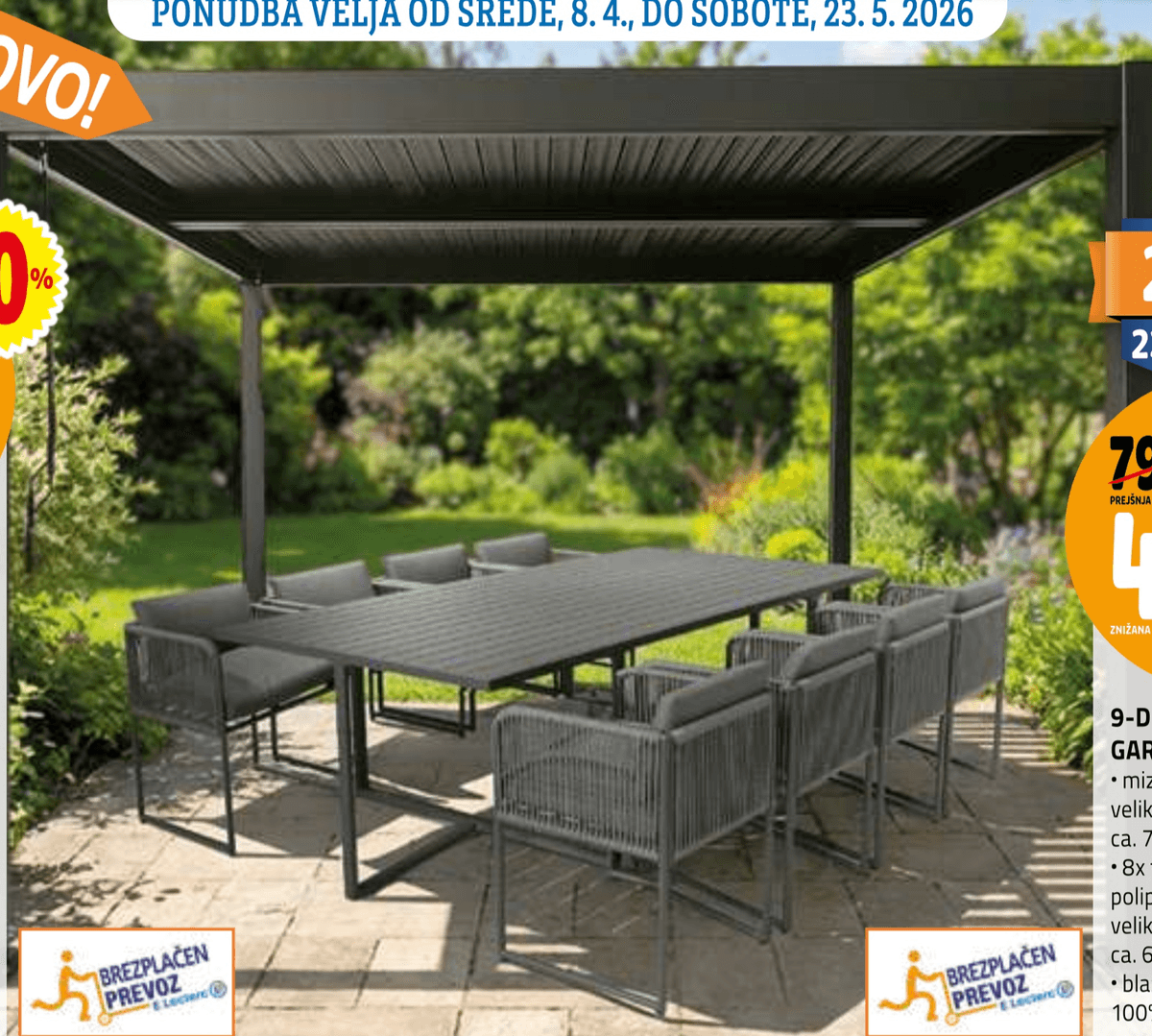 Bioklimatska pergola - Akcija v trgovini E.Leclerc