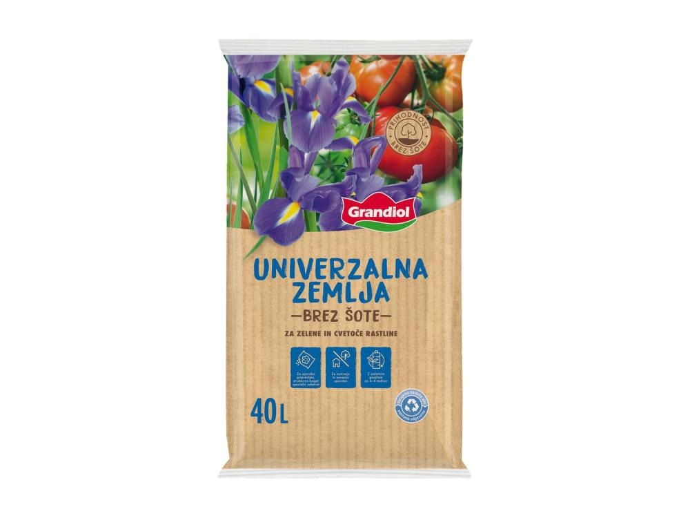 Univerzalna zemlja brez šote 40 l Grandiol - Akcija v trgovini Lidl