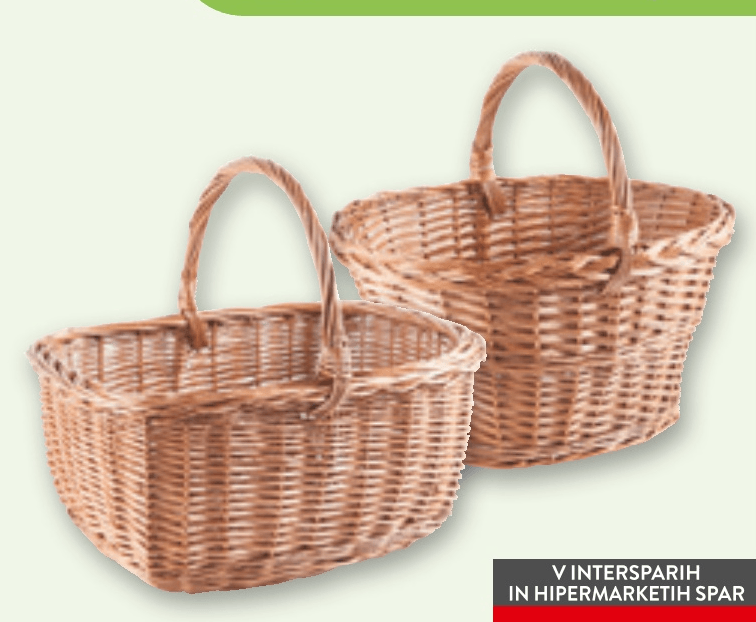 Pletena košara Mia Ali Lea - Akcija v trgovini Spar