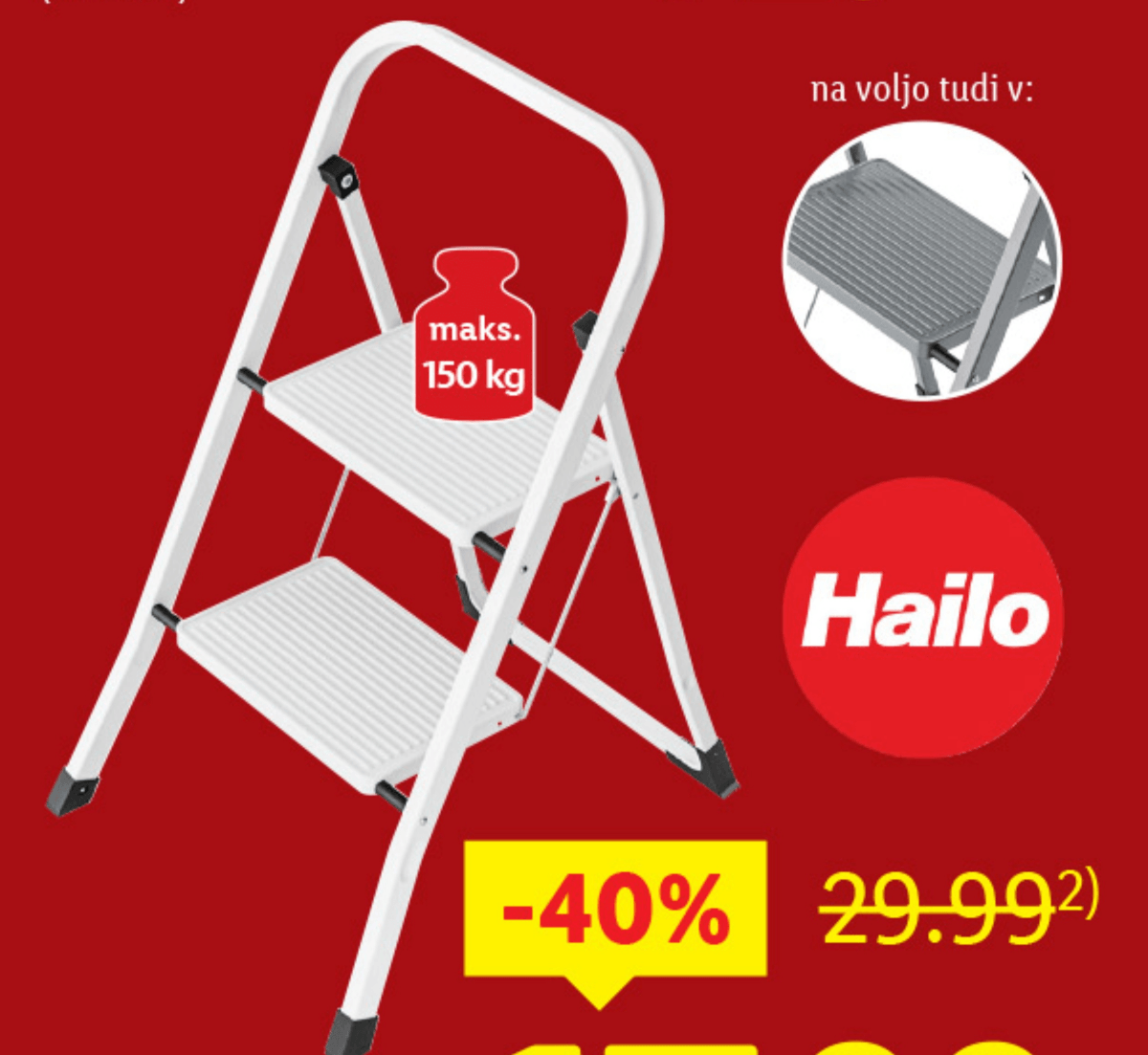 Hailo Zložljiva lestev - Akcija v trgovini Lidl