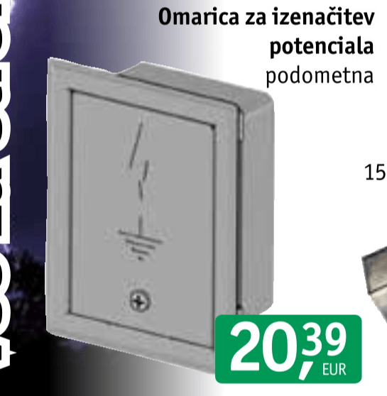 Omarica za izenačitev potenciala podometna - Akcija v trgovini Jager