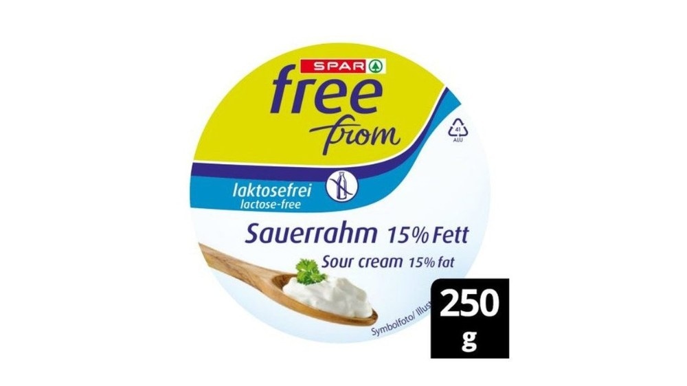 Kisla smetana 250 g SPAR free From Akcija v trgovini Spar