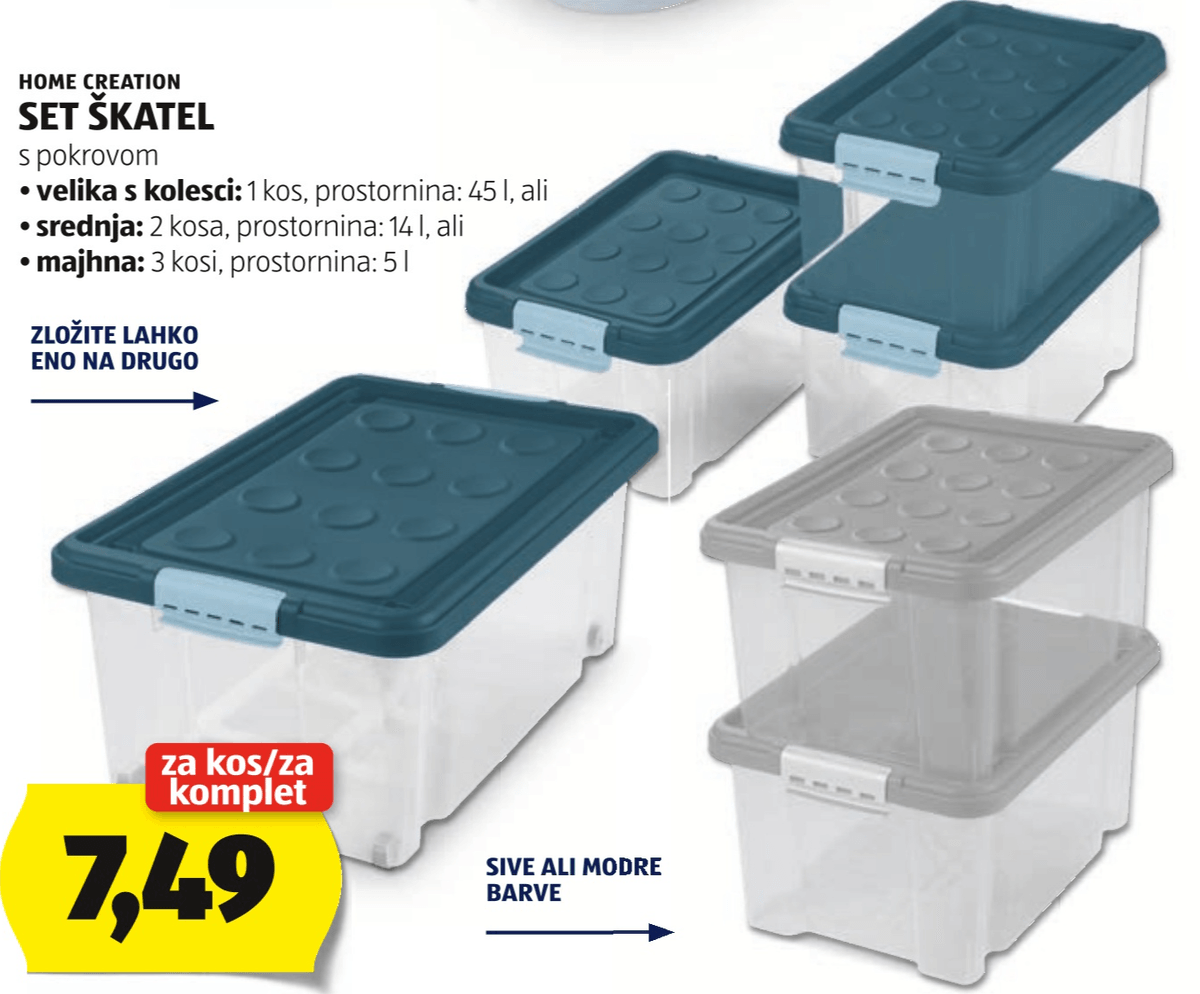 SET ŠKATEL Home Creation - Akcija v trgovini Hofer