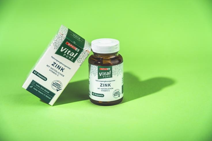 PREHRANSKO DOPOLNILO S CINKOM IN VITAMINOM C 60 kapsul Spar Vital Pure - Akcija v trgovini Spar