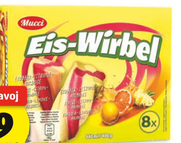 Mucci Sladoled Helix 480 ml - Akcija v trgovini Hofer