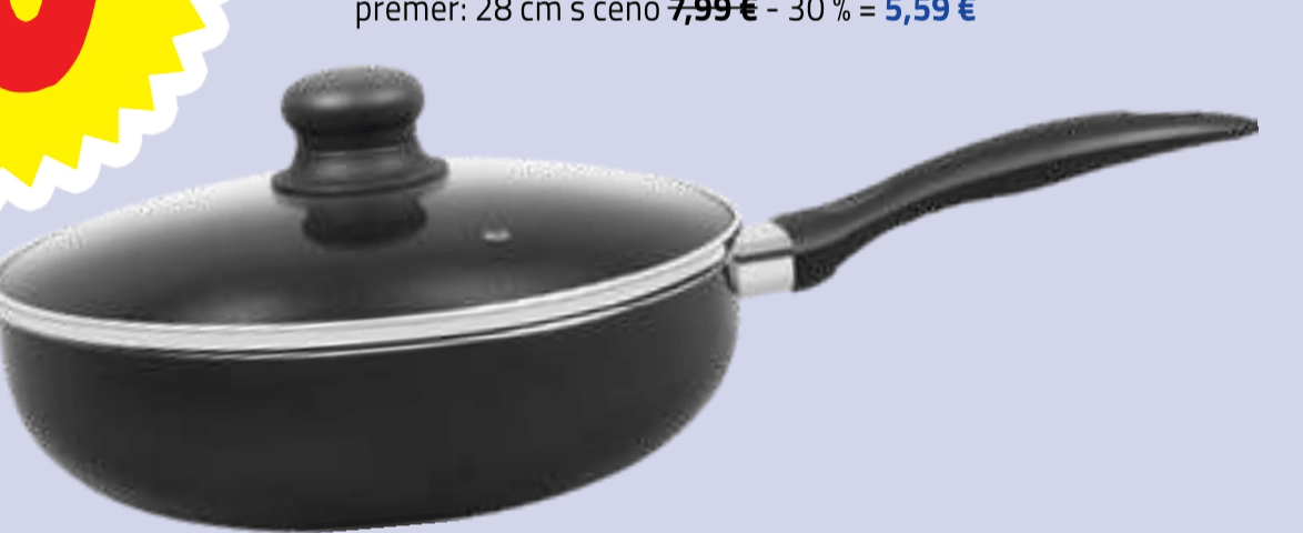 Globoka ponev s pokrovko 24 cm - Akcija v trgovini E.Leclerc