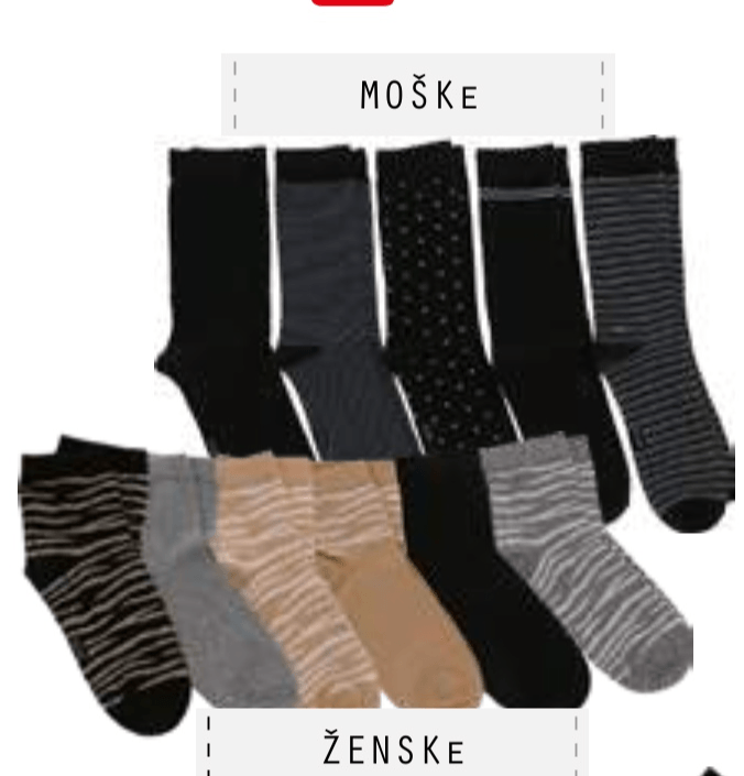 Tissaia Moške ali ženske nogavice - Akcija v trgovini E.Leclerc