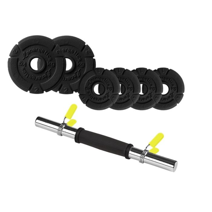 Premium Cast Iron Set palice in uteži 10 kg energetics - Akcija v trgovini Mercator