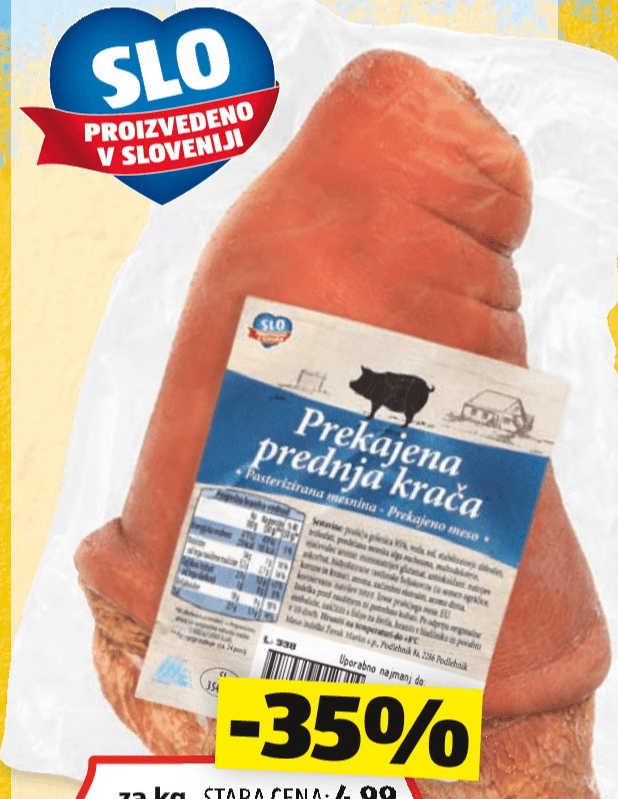 Prekajena prednja krača kg - Akcija v trgovini Hofer