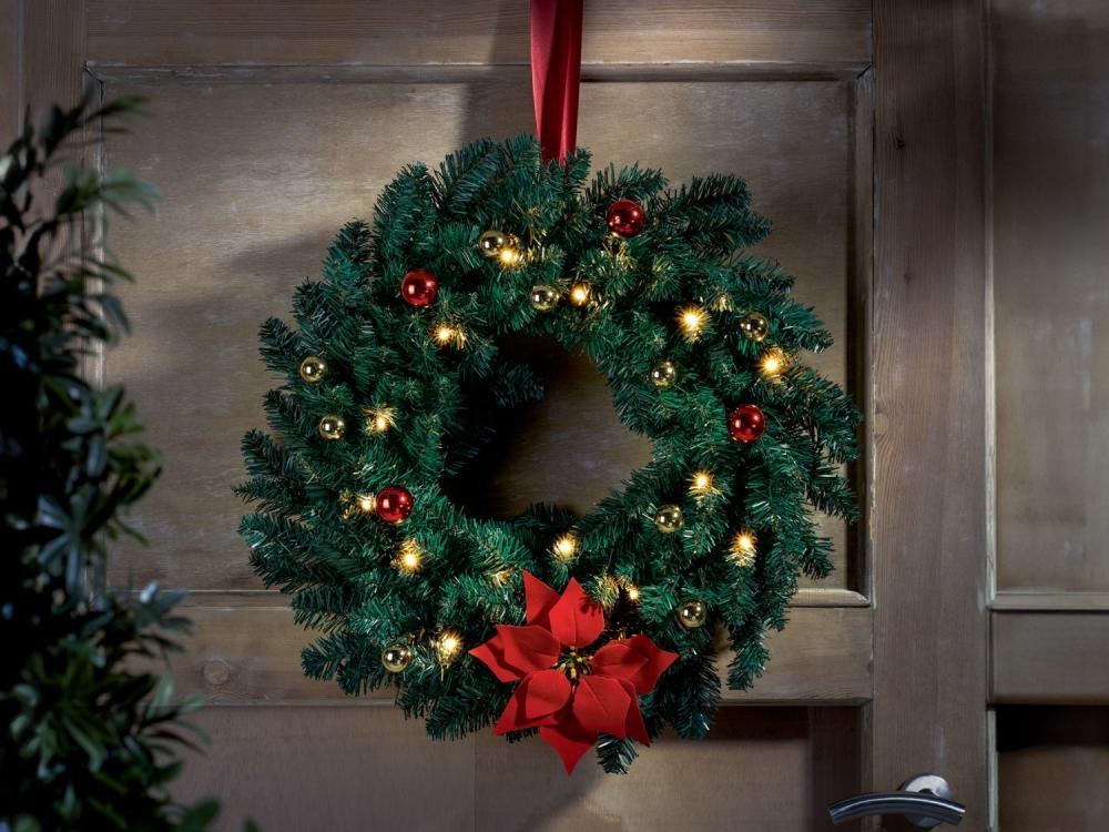 LIVARNO home LED-božični venec Ø venca: pribl. 60 cm - Akcija v trgovini Lidl