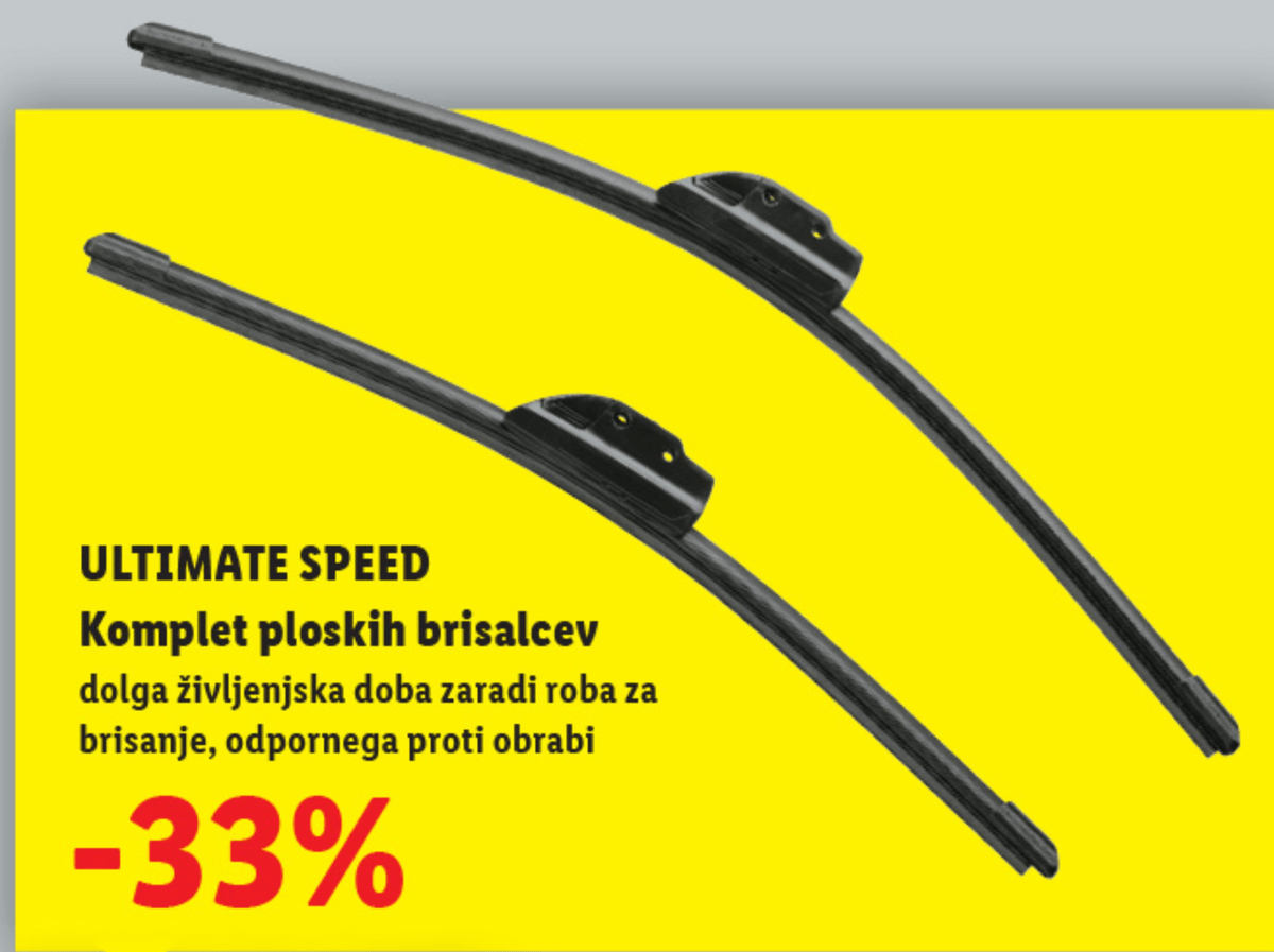 ULTIMATE SPEED Komplet ploskih brisalcev - Akcija v trgovini Lidl