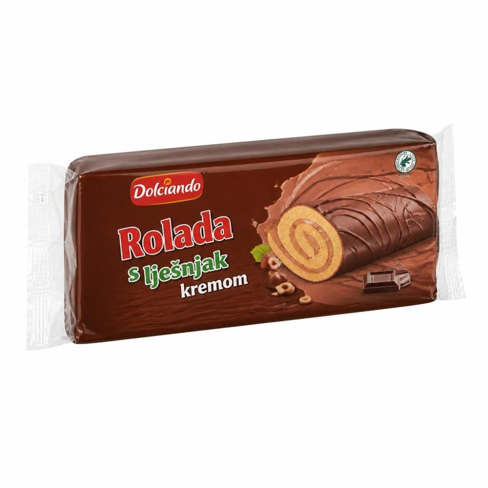 Dolciando rolade z lešnikovo kremo mlečnim polnilom 222 g Akcija v trgovini Eurospin