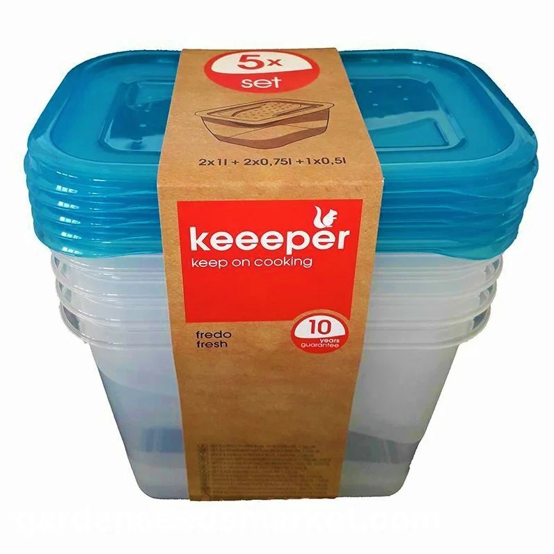 Set posod za shranjevanje hrane Fredo od 0,5 l do 2 l Akcija v trgovini Mercator