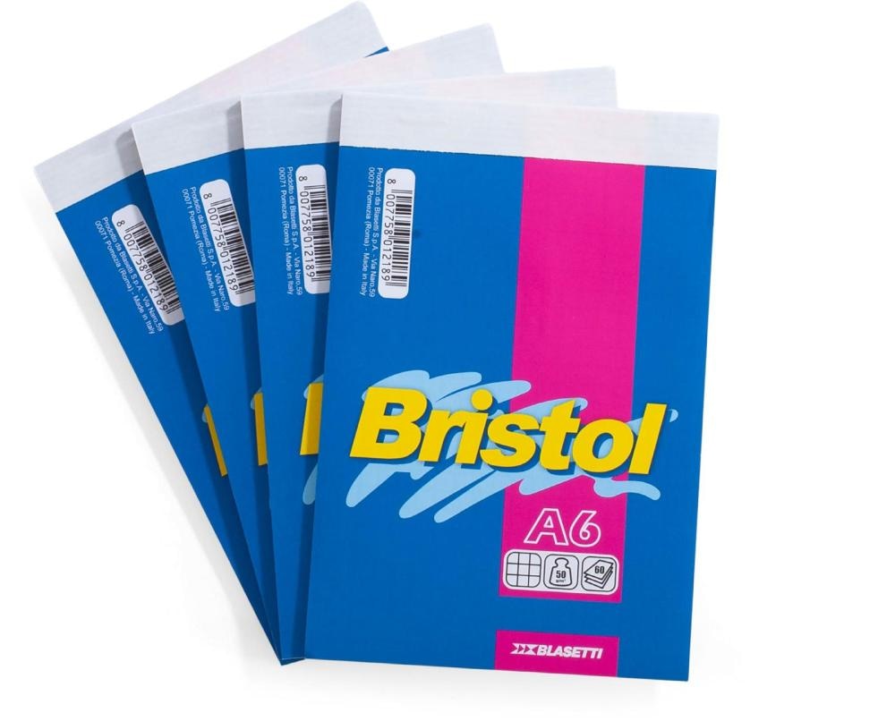 Komplet 4 pisalnih blokov Bristol A6 4 BLOKOV - Akcija v trgovini Eurospin