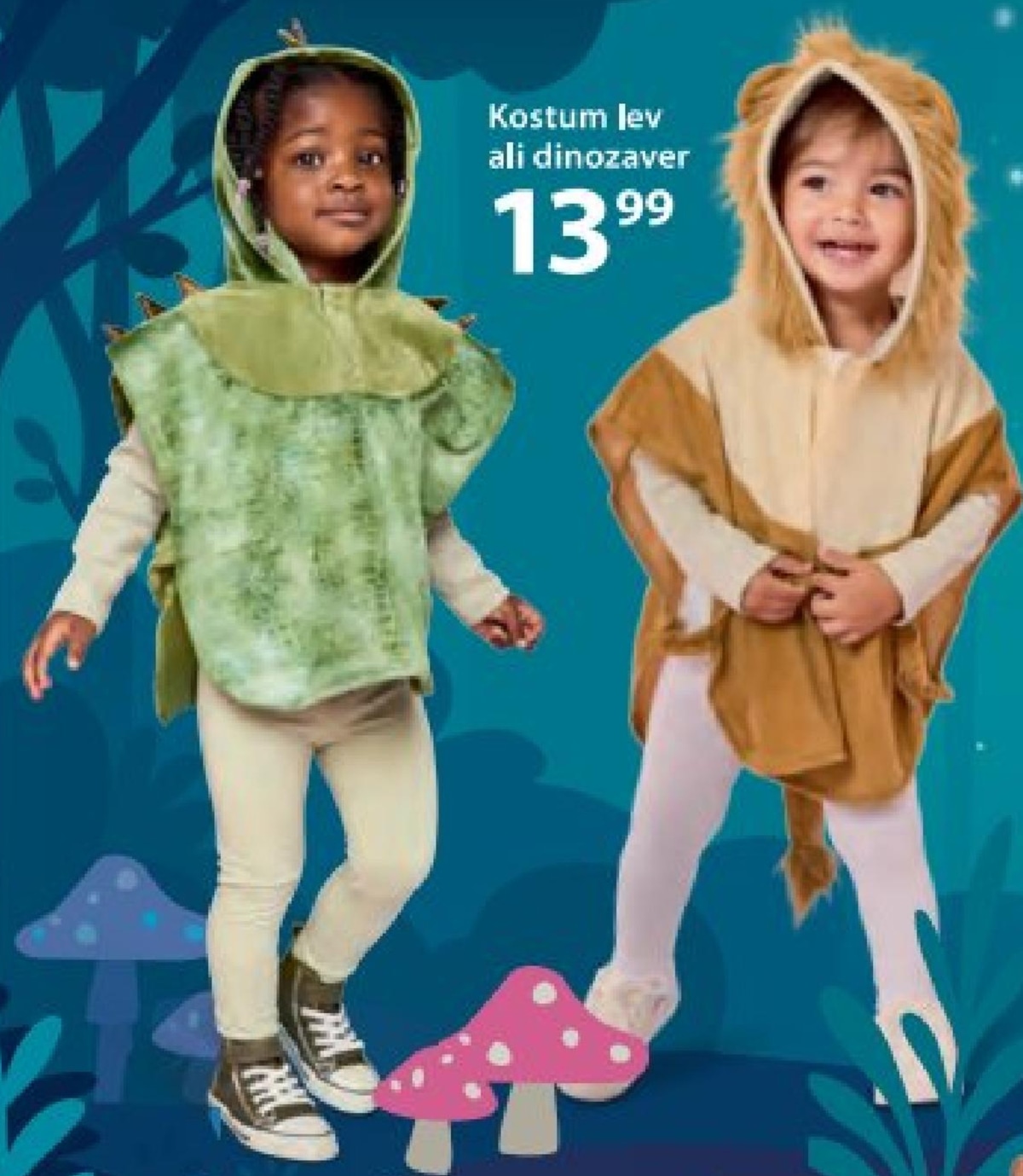 Kostum lev ali dinozaver - Akcija v trgovini NKD