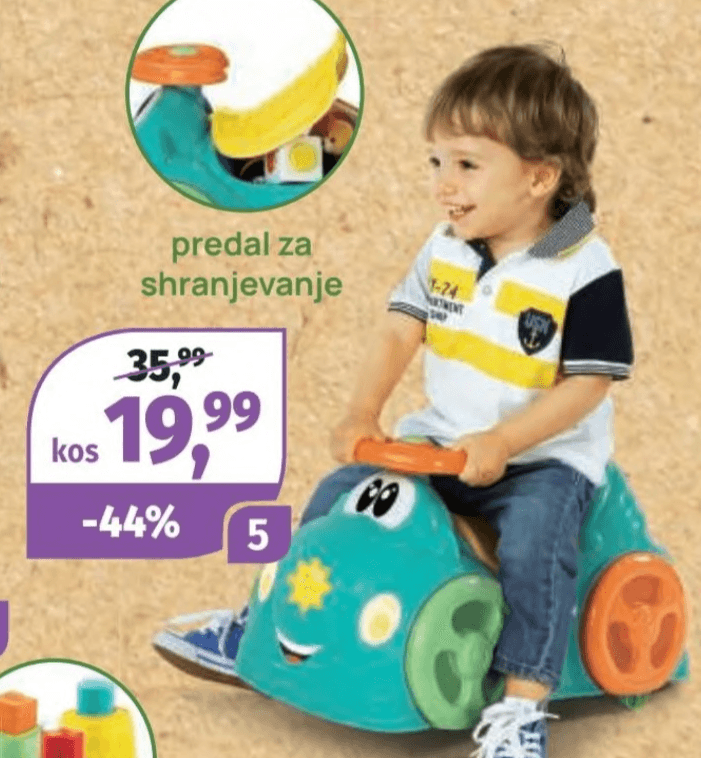 Chicco ECO+ Turkizni Poganjalec - Akcija v trgovini Mueller