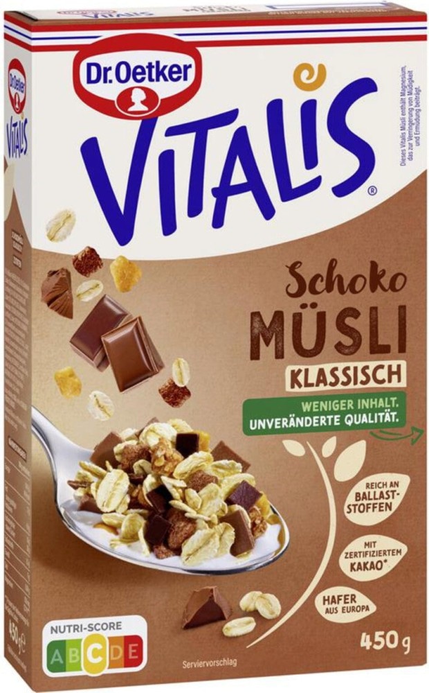 Muesli Vitalis Dr.Oetker 300 g - 450 g - Akcija v trgovini E.Leclerc