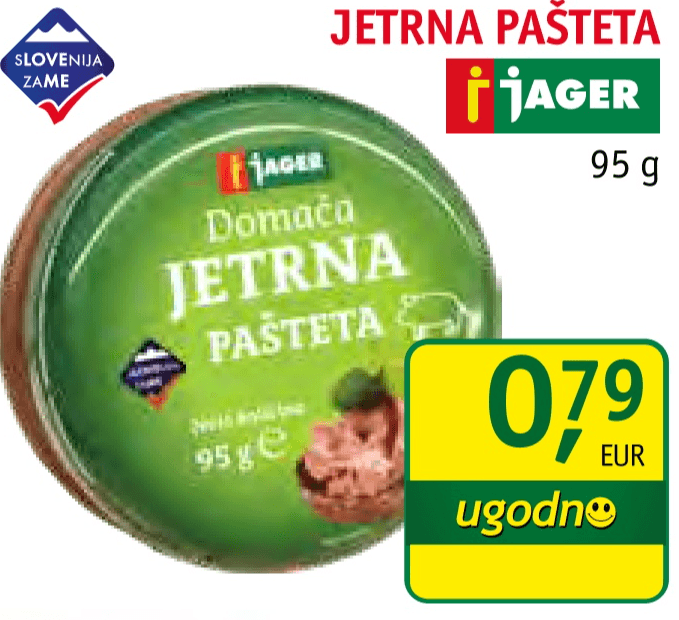 Jetrna pašteta Jager 95 g - Akcija v trgovini Jager