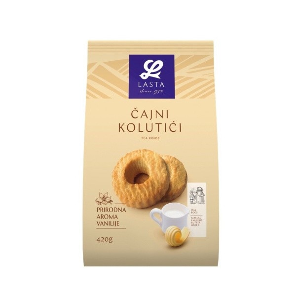 Lasta Čajni piškoti 420 g - Akcija v trgovini Jager