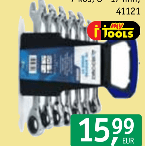 Set viličasto obročnih ključev z ragljo 7 kos, 8-17 mm My Tools - Akcija v trgovini Jager