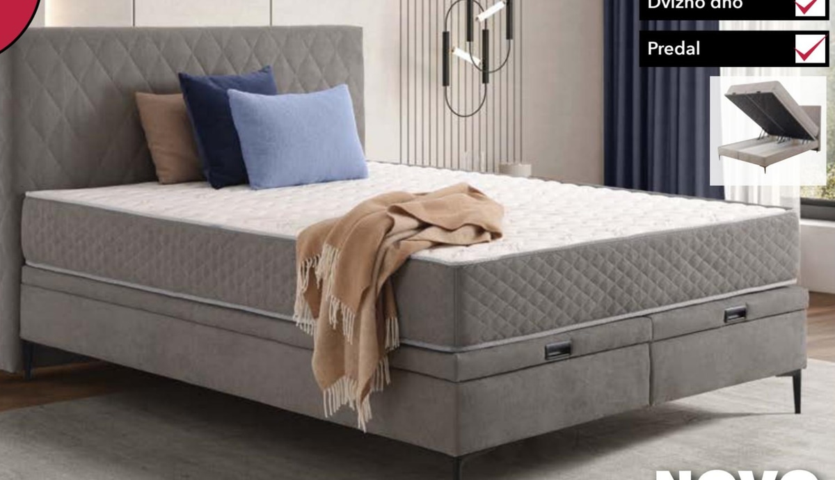 Celotna postelja BYRON 160x200cm - Akcija v trgovini Harvey Norman