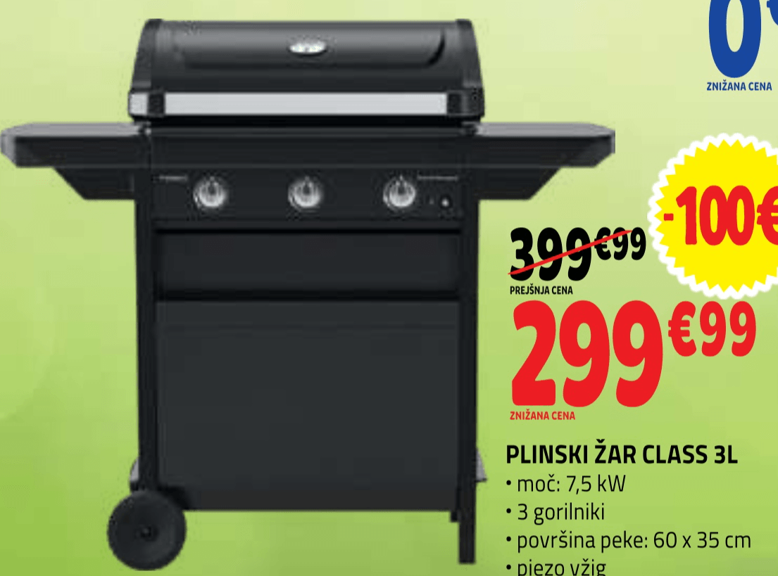 Plinski žar Class 3L Campingaz - Akcija v trgovini E.Leclerc