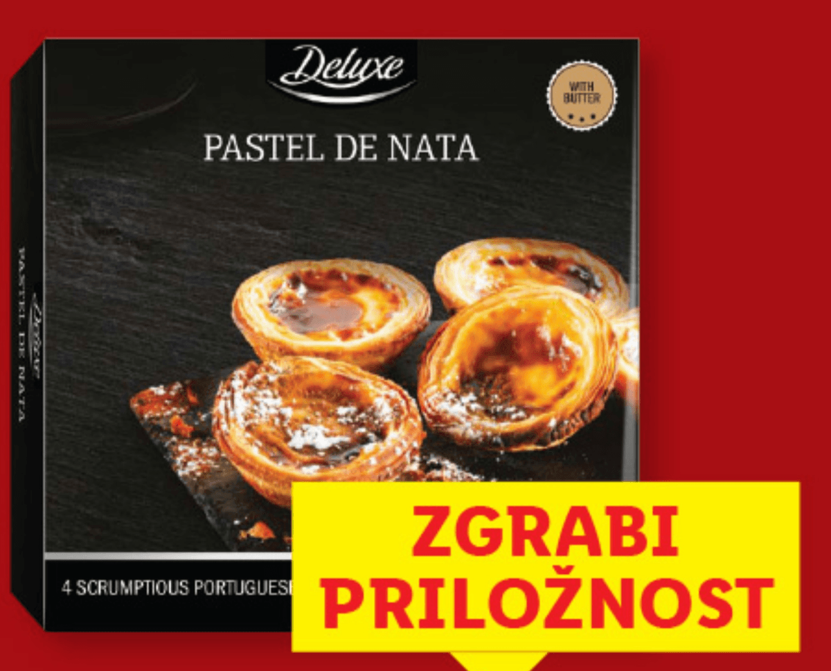 Deluxe Sladica Pastel de Nata 240 g - Akcija v trgovini Lidl
